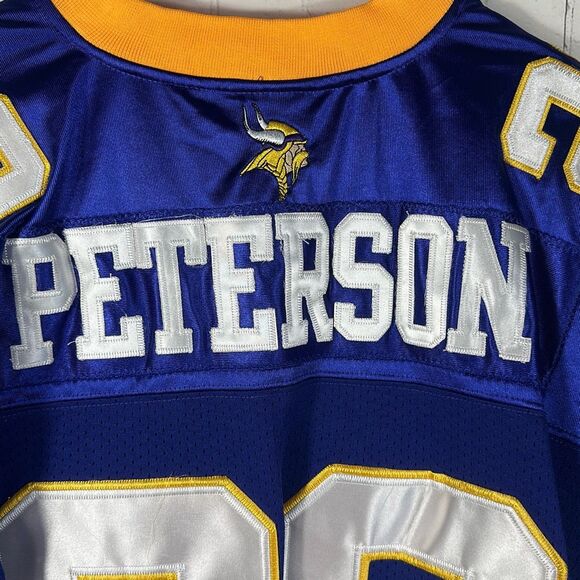 Adrian Peterson #28 Minnesota Vikings NFL Reebok Authentic Jersey Men's Size 52 - Picture 5 of 10